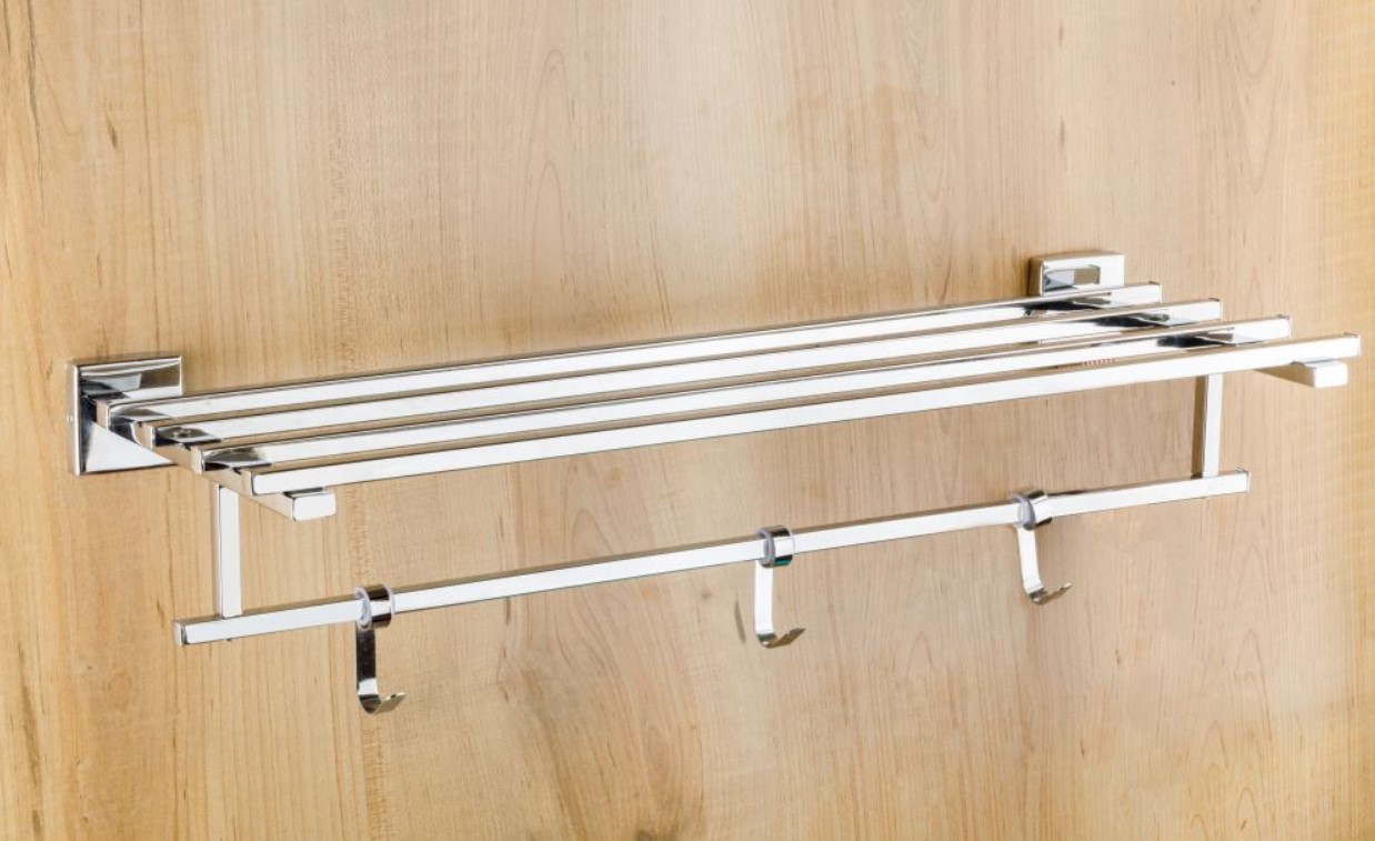 Falcon FC-401 Towel Rack Bathroom Accessory for Home, Hotel and Apartment Washrooms, Elegant and Practical Utility Rack for Organized Everyday Use, Storage, Decor and Value